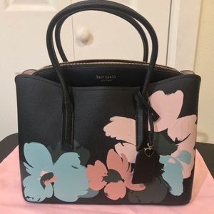 Kate Spade Margaux Brush Bloom Leather Satchel